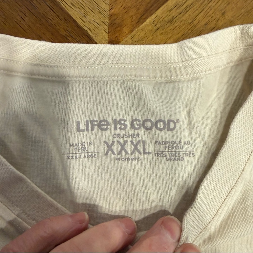 Life Is Good Crusher women’s  Festive Dog T-Shirt - Cream XXXL - Picture 3 of 8